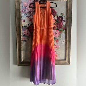 Taylor Ombre Maxi Dress Orange Pink & Purple